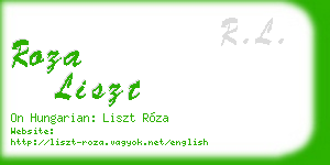 roza liszt business card